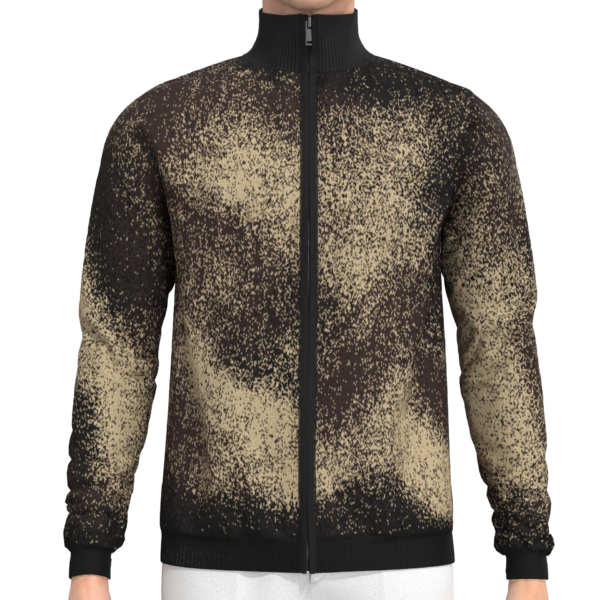 Pixel Cardigan Beige Espresso Forest Green